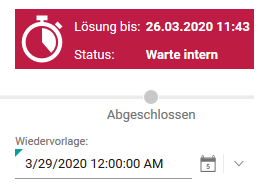 3.3.2.2 Ticketkopfbereich Wiedervorlagedatum